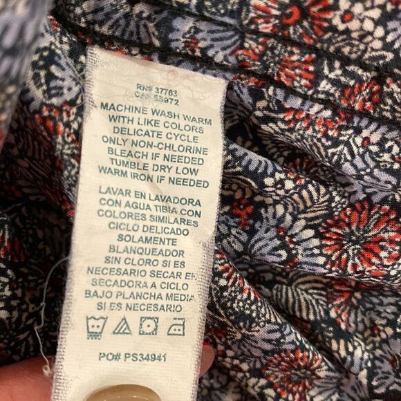 Perry Ellis slim fit floral pattern stretch cotton button down shirt size XL - Picture 5 of 7